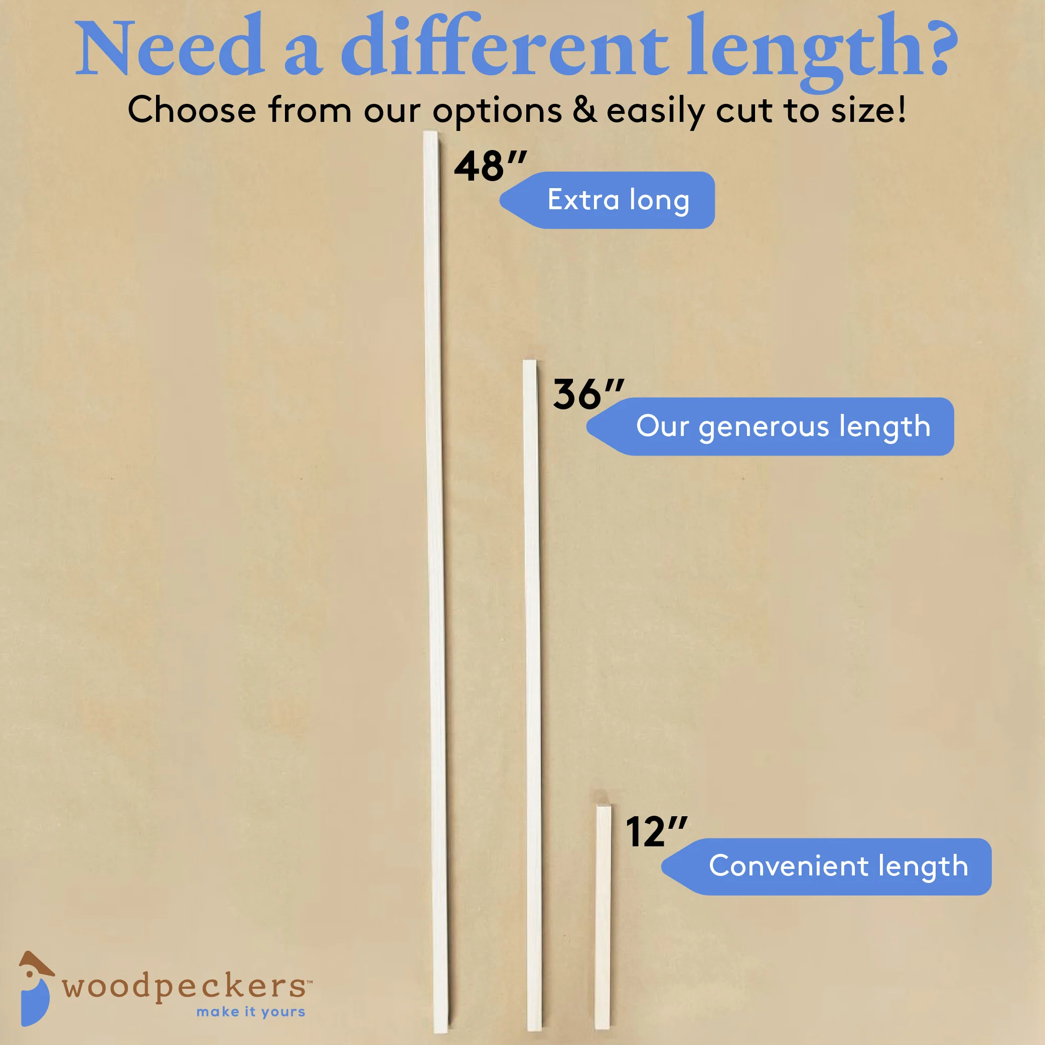 3/4" x 36" Square Dowel - Image 7
