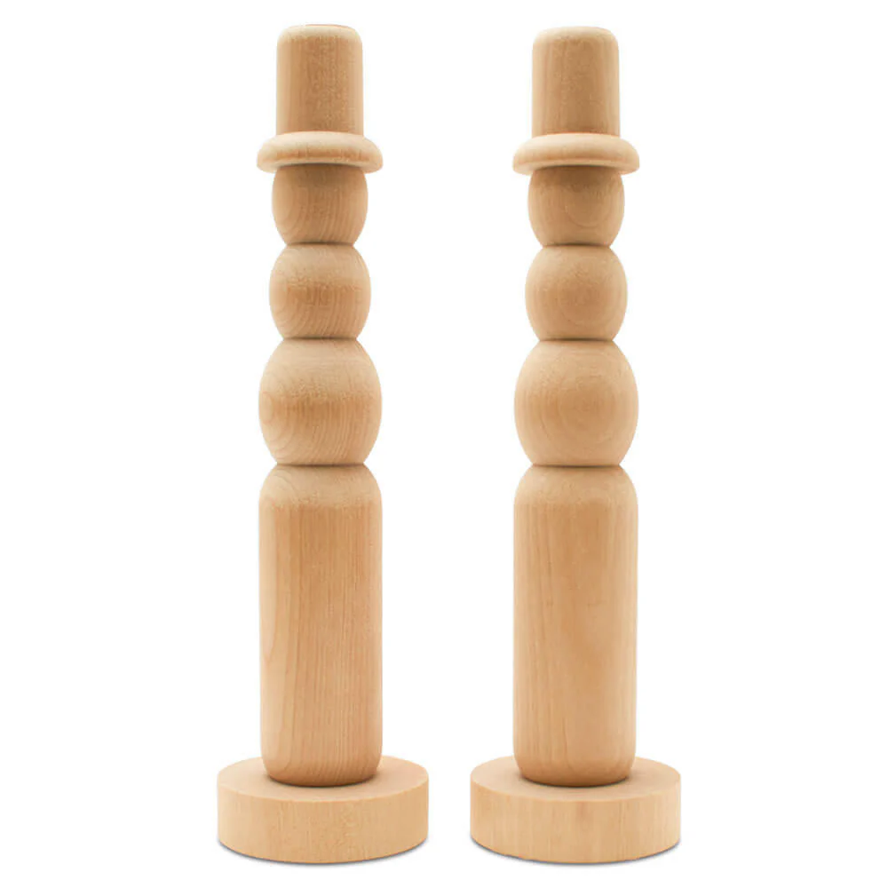 Tall Snowman Candlestick, 10-1/4" - Image 3