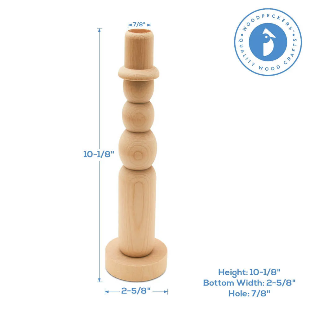 Tall Snowman Candlestick, 10-1/4" - Image 4