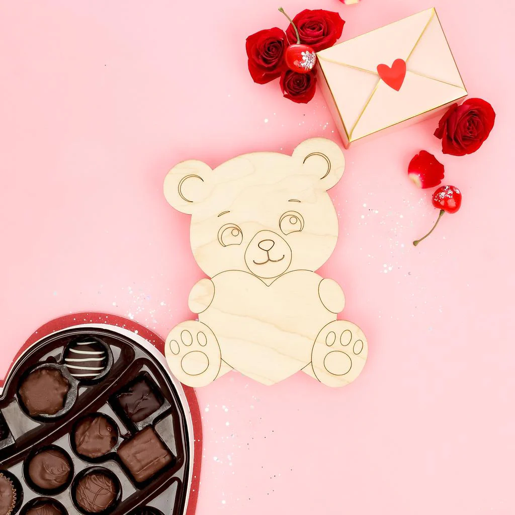 Teddy Bear Holding a Heart Cutout - Image 2