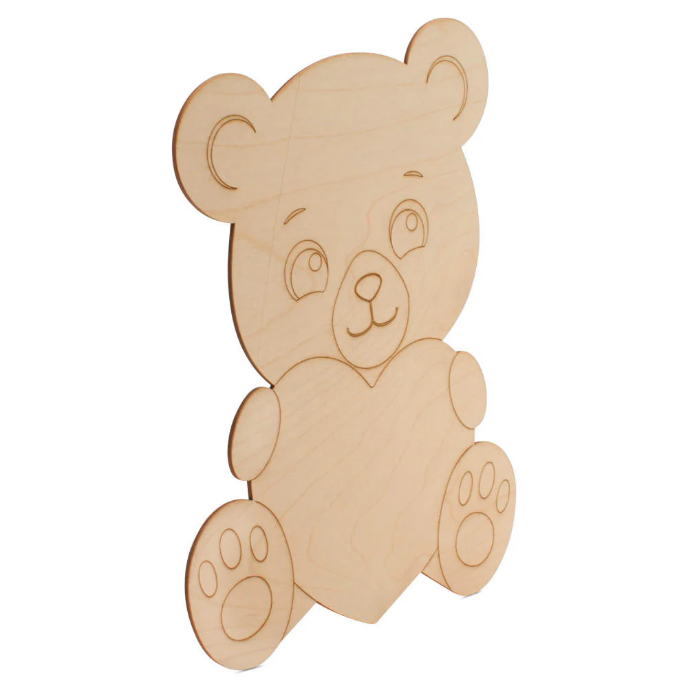 Teddy Bear Holding a Heart Cutout - Image 3