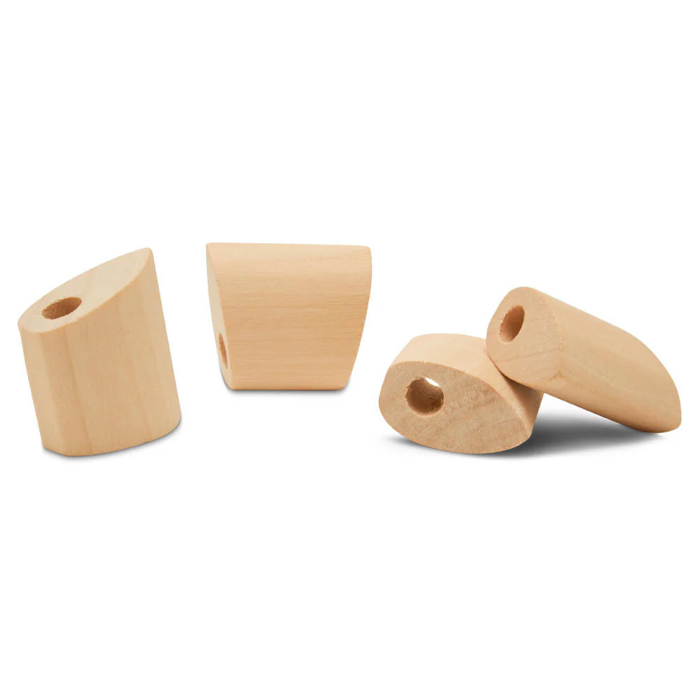 Trapezoid Wood Bead, 1” - Image 3