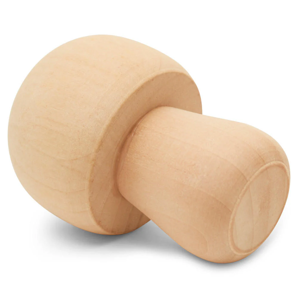 2-3/4" Wood Mushroom - Image 2