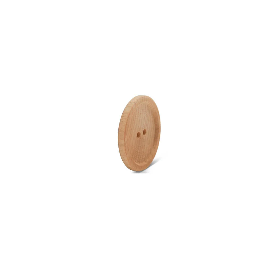 Unfinished Wood Button, 1-1/8" - Image 3