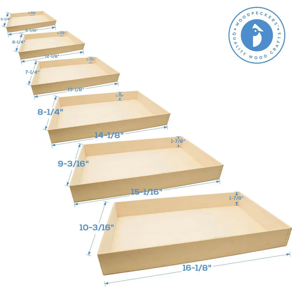 Unfinished Wood Nesting Trays, Set of 6 - Image 4