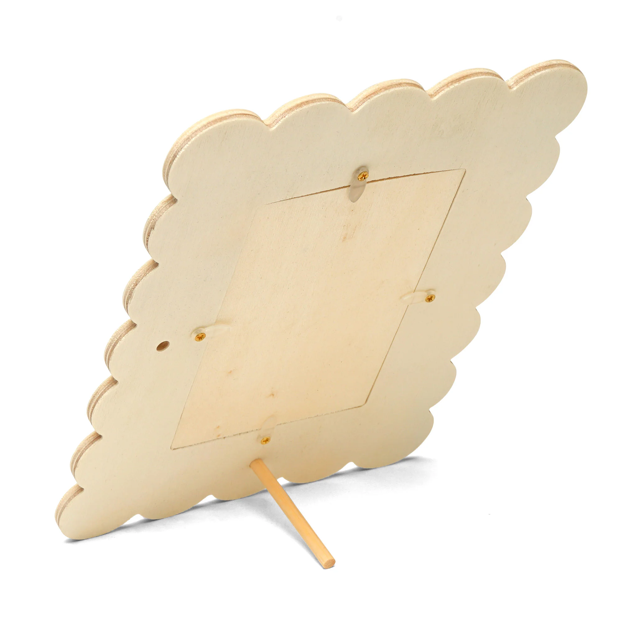 Unfinished Wood Scalloped Photo Frame, 6-3/8” X 8-1/8”, 3/16" Thick - Image 4