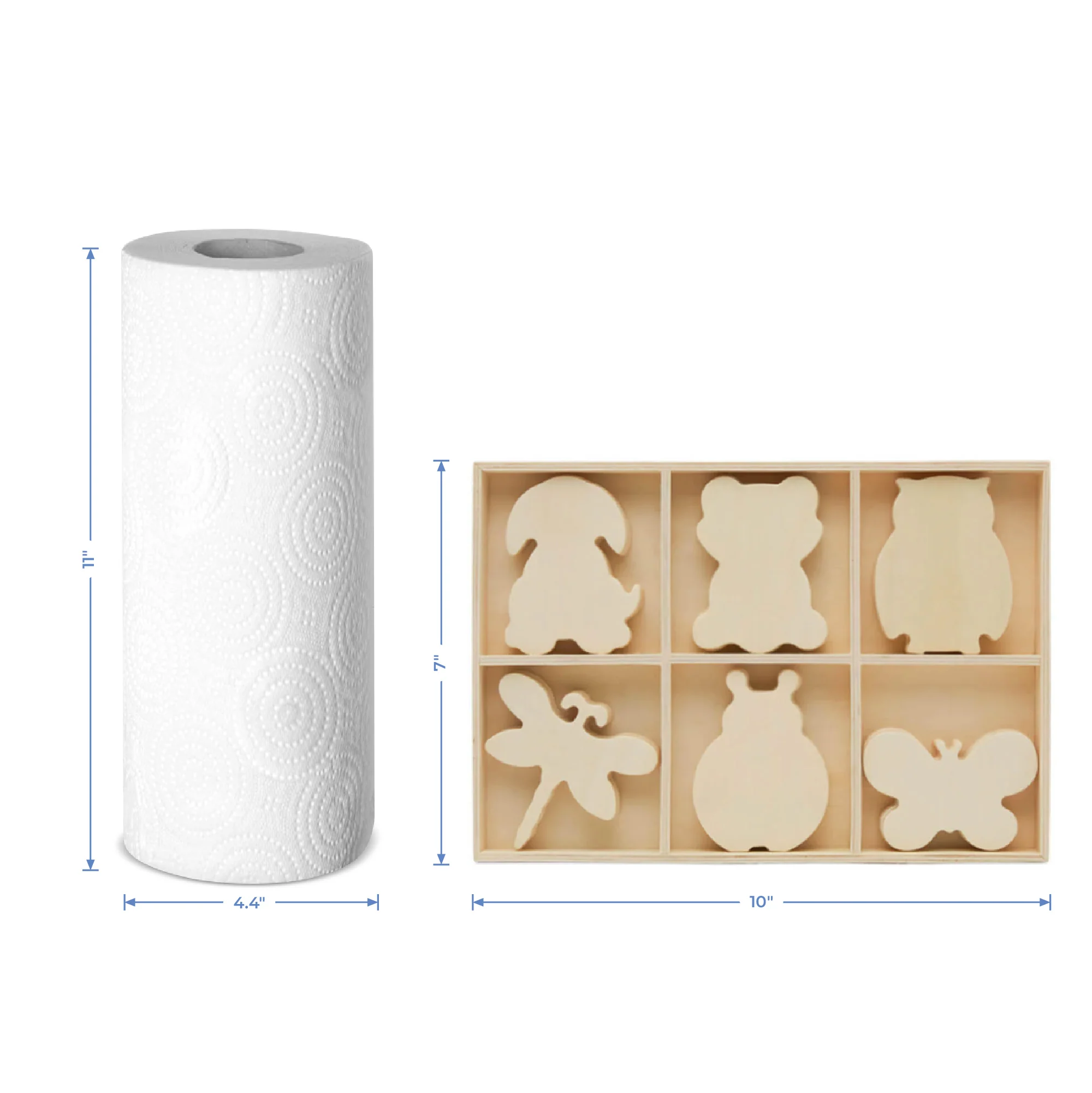 Unfinished Wood Sorting Tray with Creature Cutouts - Image 6
