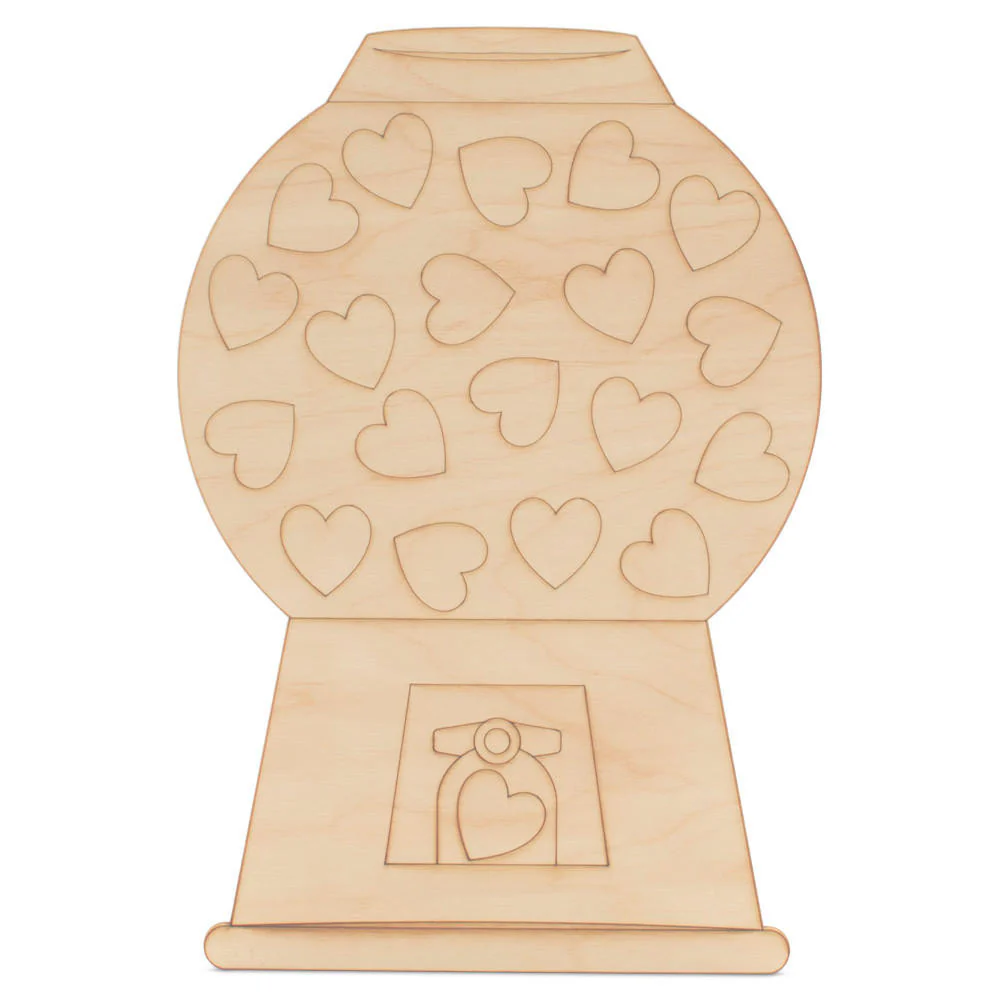 Valentine's Gumball Machine Cutout