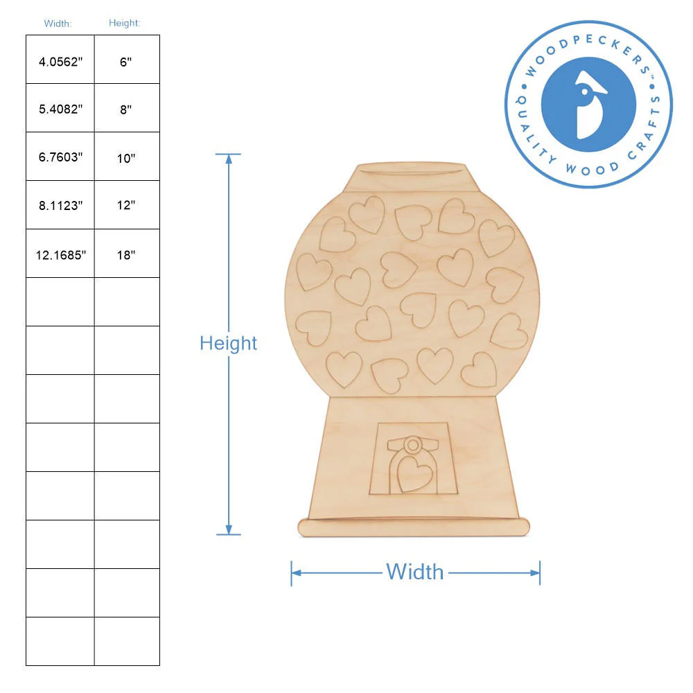 Valentine's Gumball Machine Cutout - Image 4