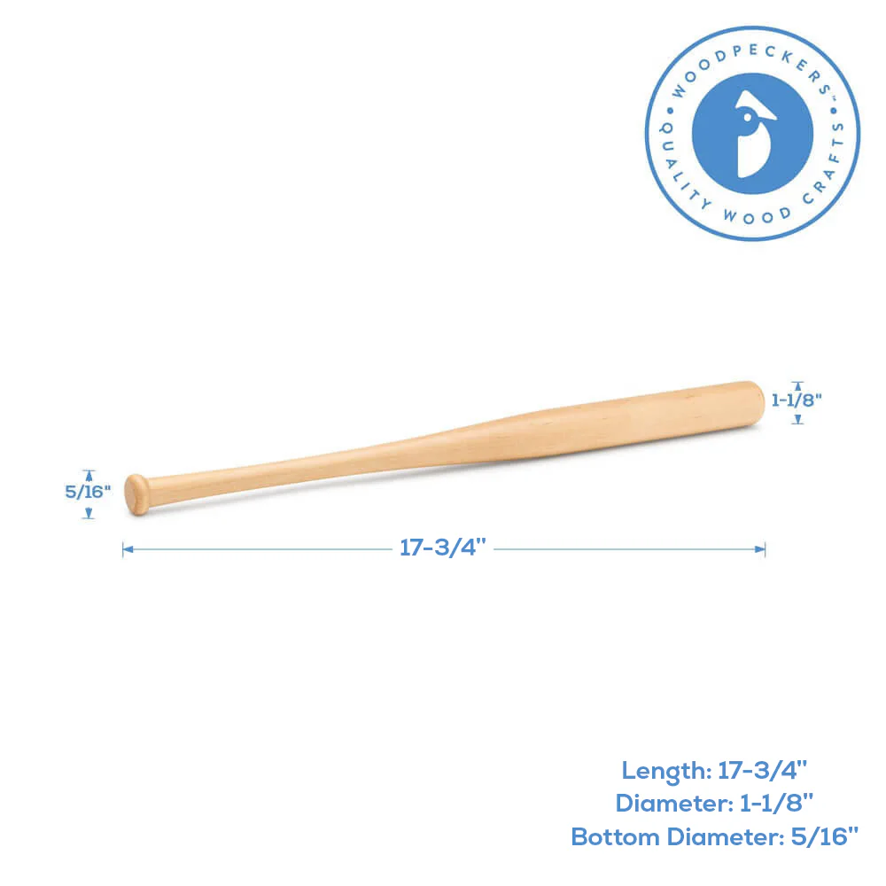 Varnished Wood Craft Bat, 17-3/4" Long - Image 5