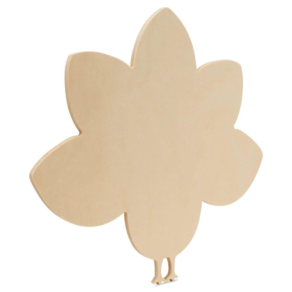 Whimsical Wood Turkey Cutout Medium, 8" x 8.7" - Image 3