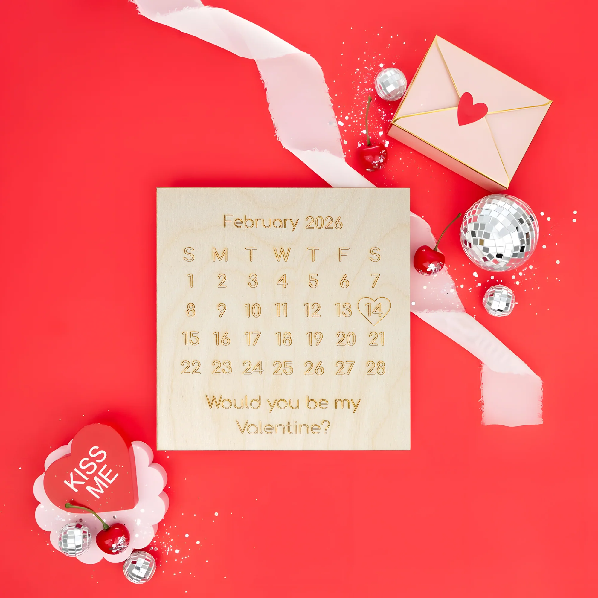 "Will You Be My Valentine” Calendar Cutout - Image 2