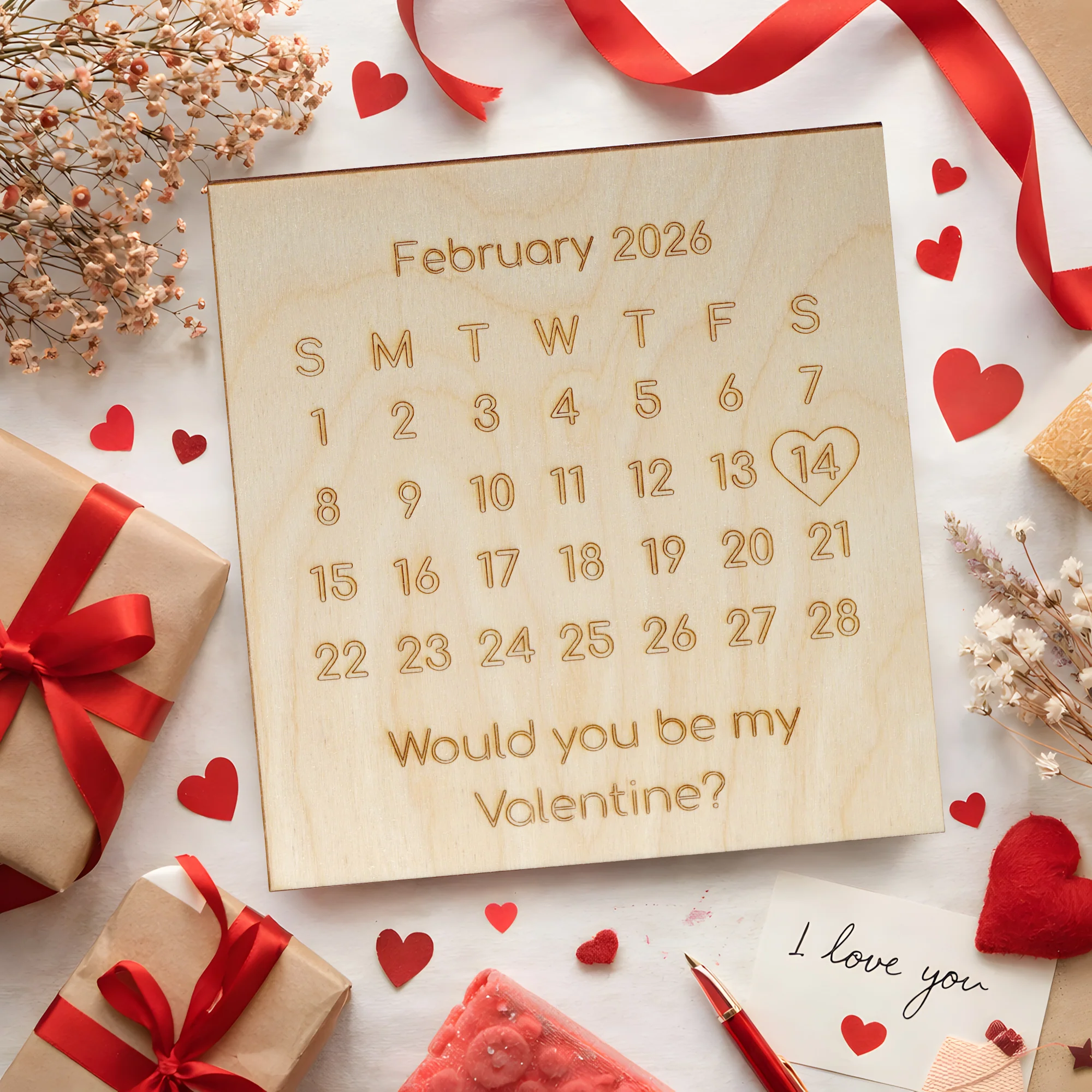 "Will You Be My Valentine” Calendar Cutout - Image 3