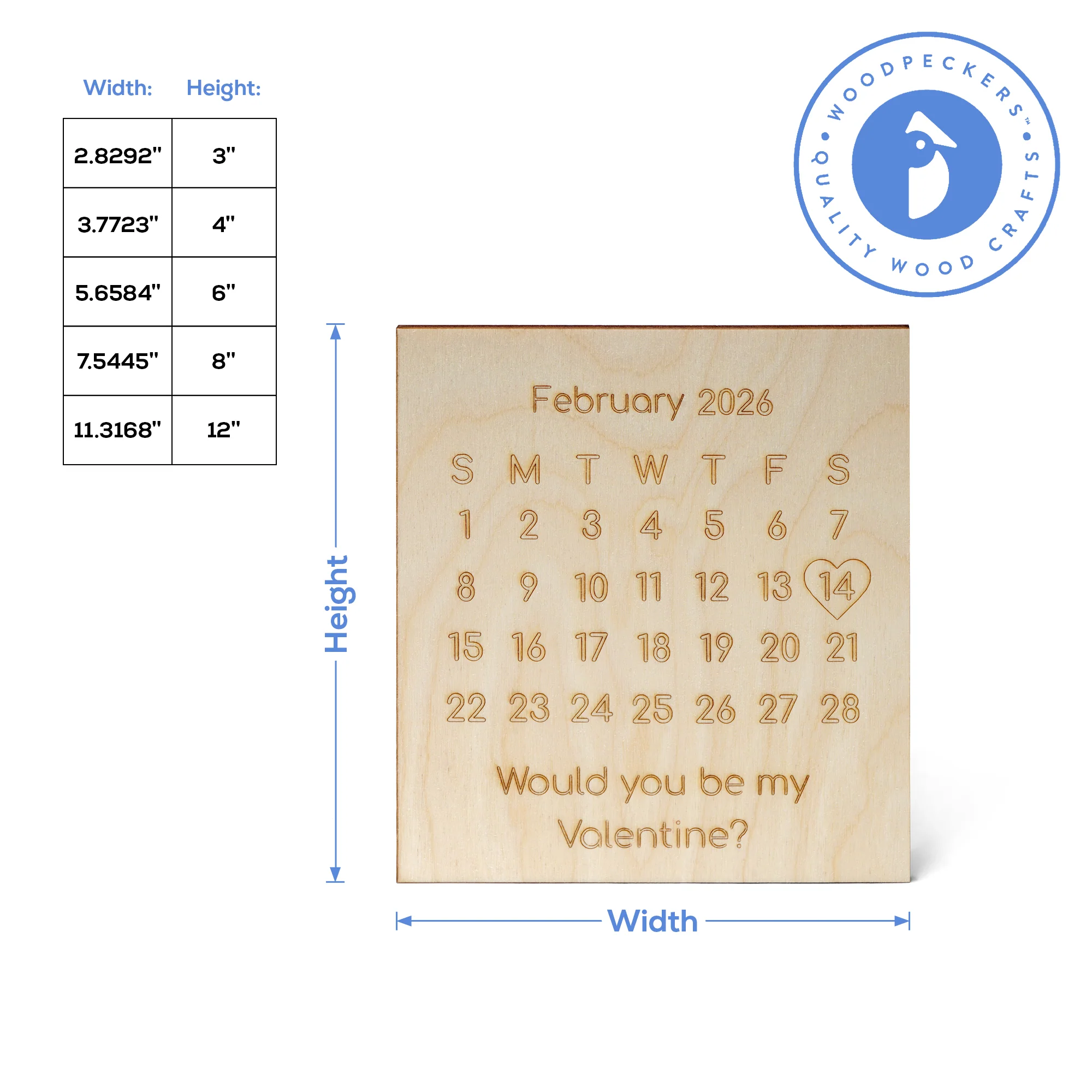 "Will You Be My Valentine” Calendar Cutout - Image 5