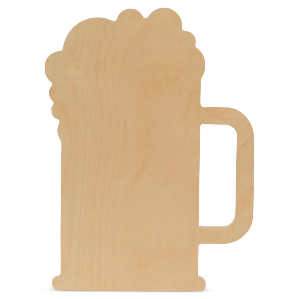 Wood Beer Mug  Large,  12" x 9"