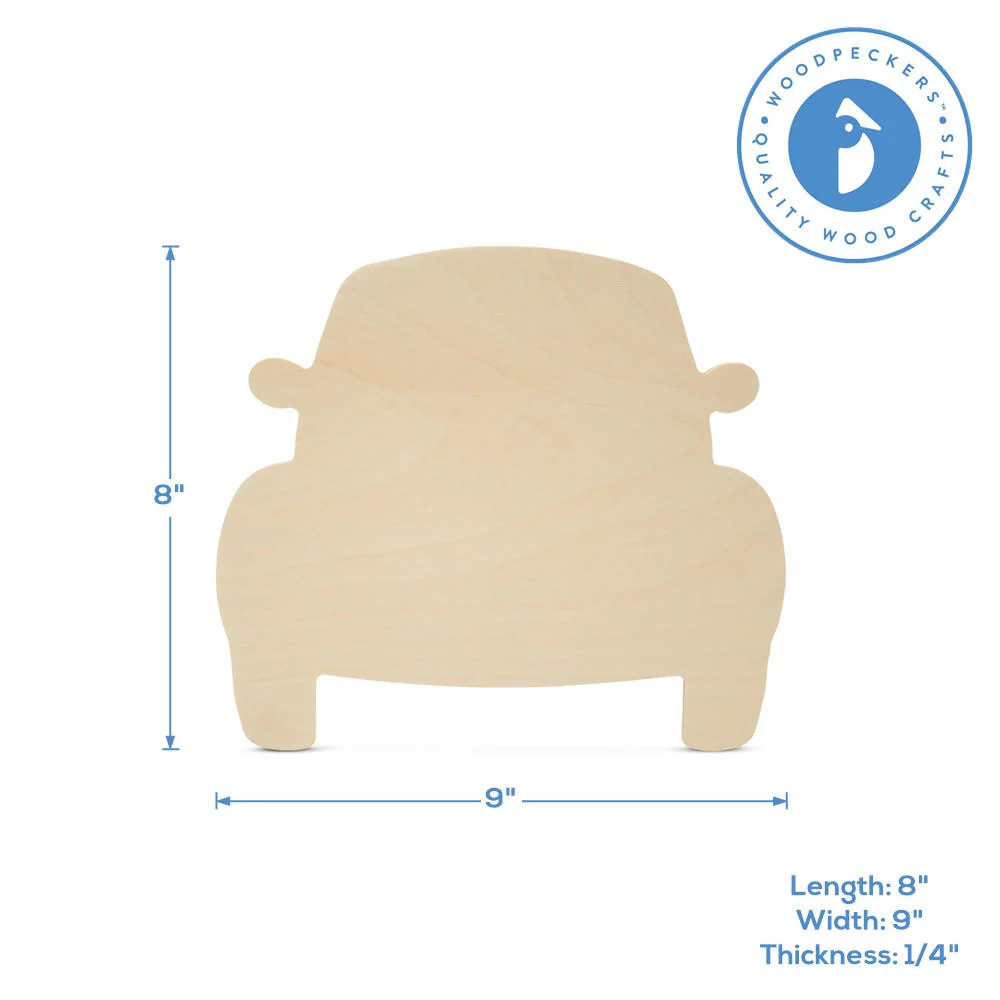 Wood Beetle Car Cutout, 8" - Image 3