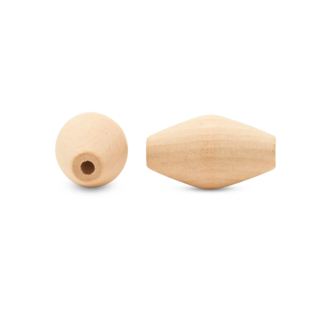 Wood Bicone Bead, 1-1/2”
