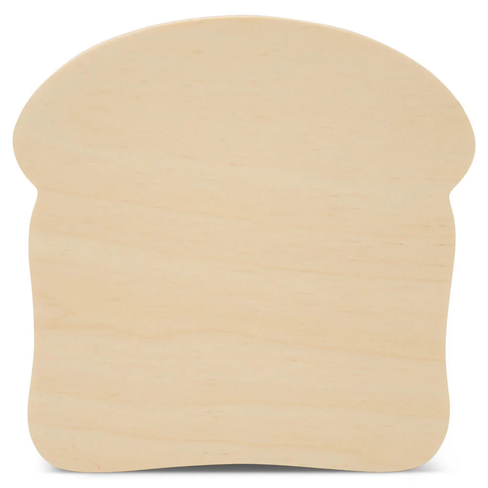 Wood Bread Slice Cutout, 5"