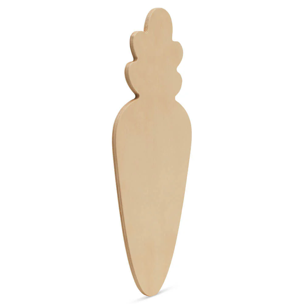 Wood Carrot Cutout, Medium, 8" x 3.5" - Image 3