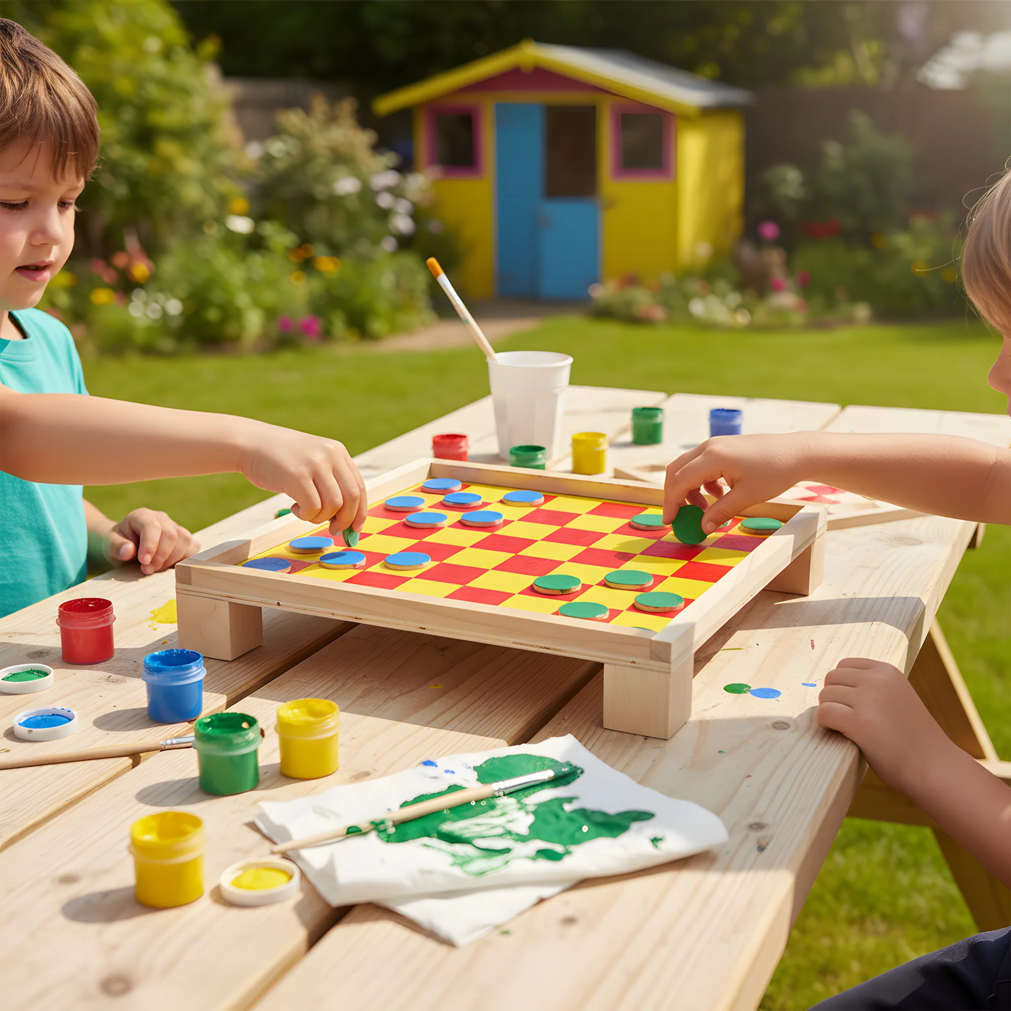 Wood Checkers Board Kit - Image 2