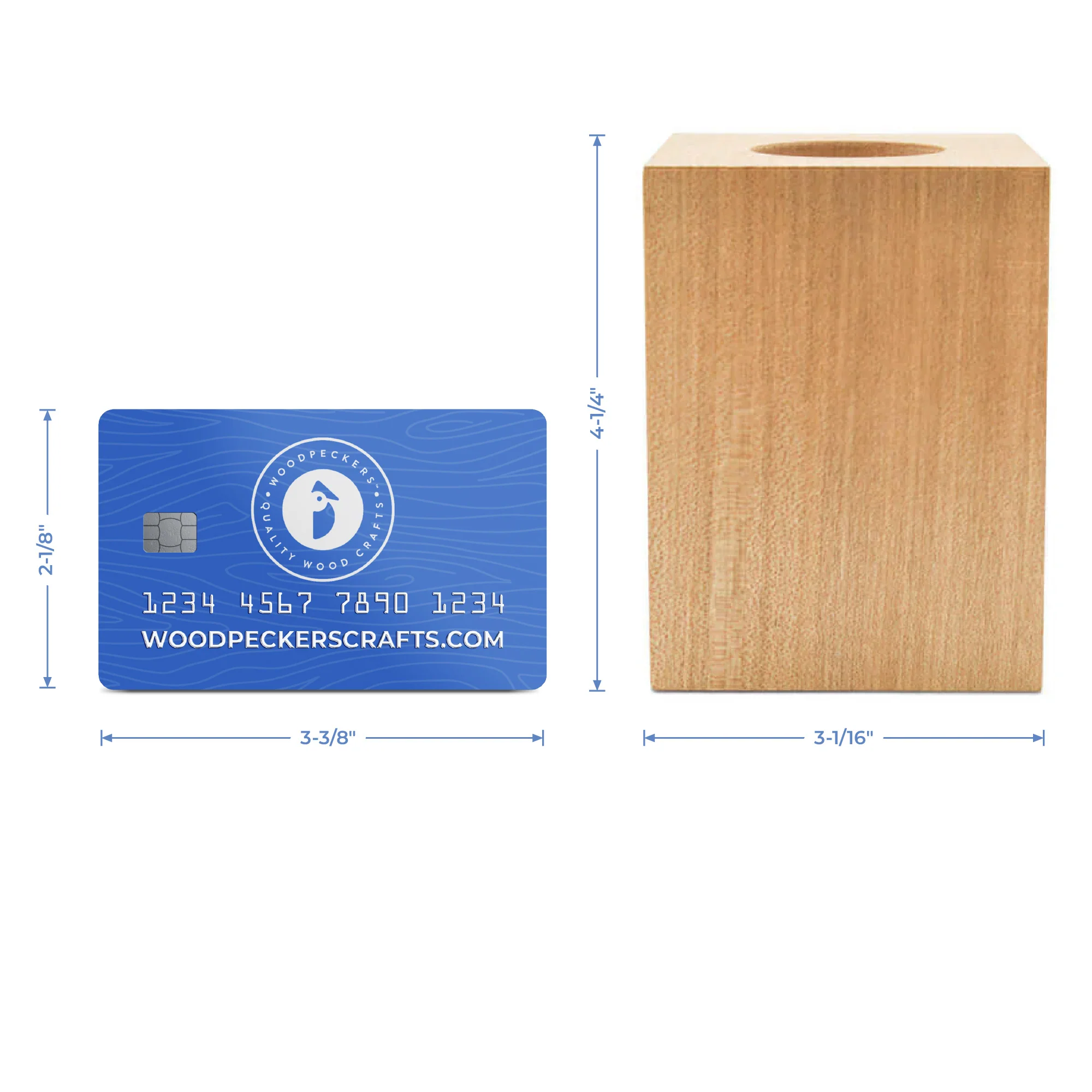 Wood Cube Candle Holder for Tea Lights - Image 5