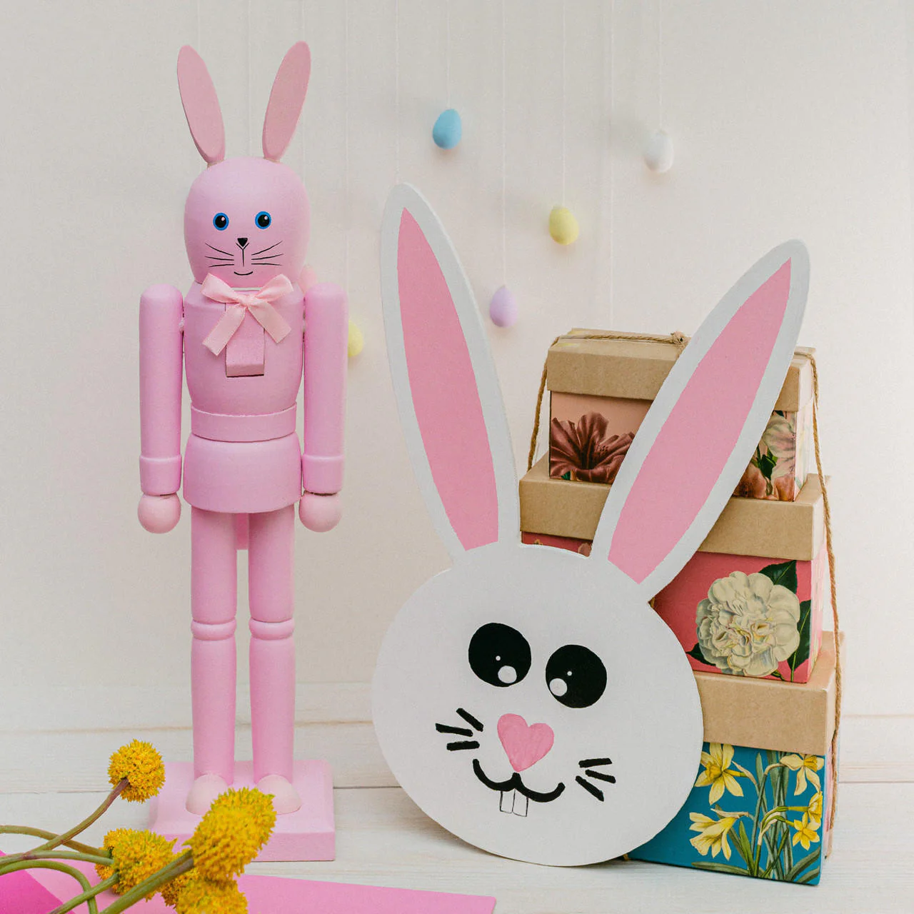Wood Easter Bunny Face Cutout Large, 12" - Image 2