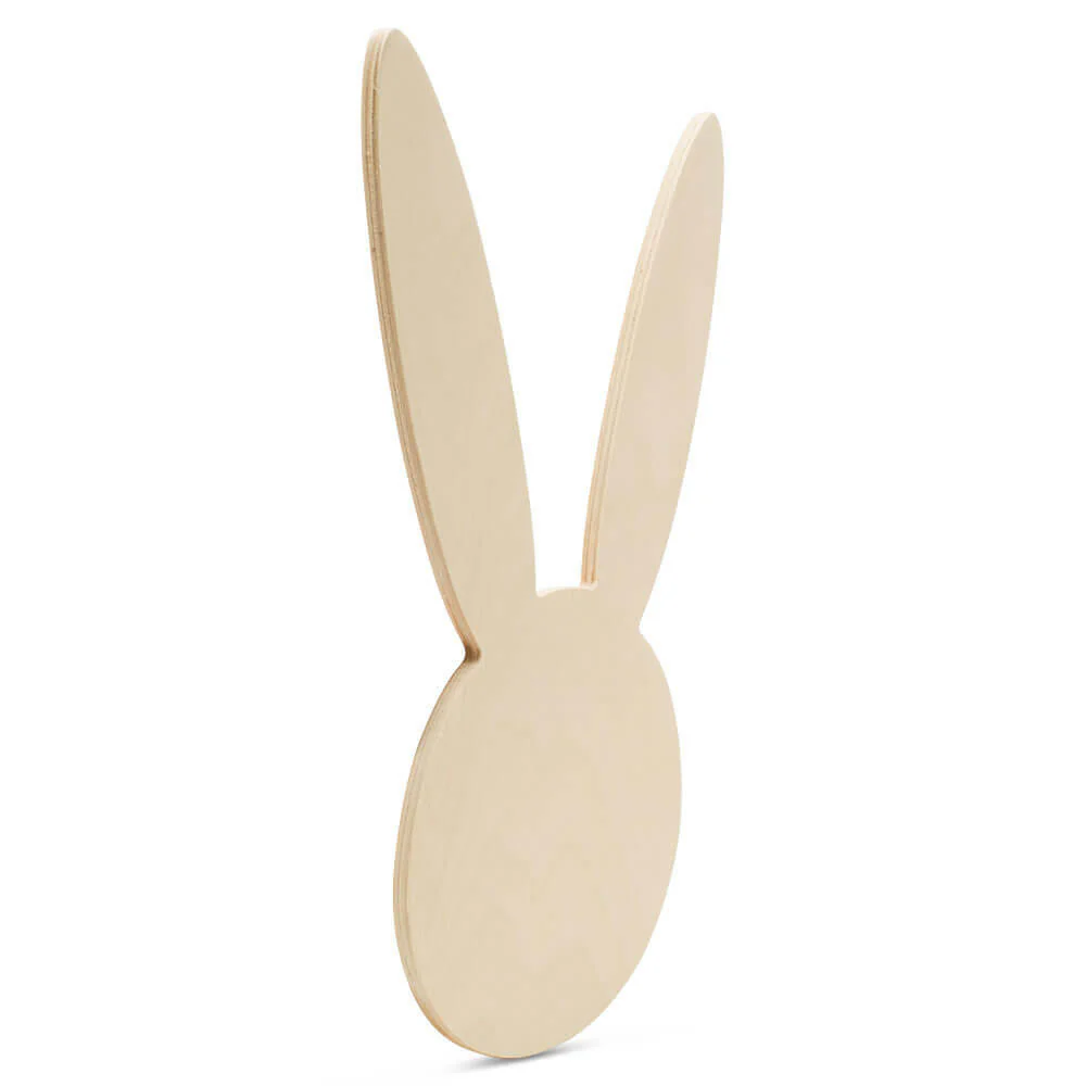 Wood Easter Bunny Face Cutout Large, 12" - Image 3