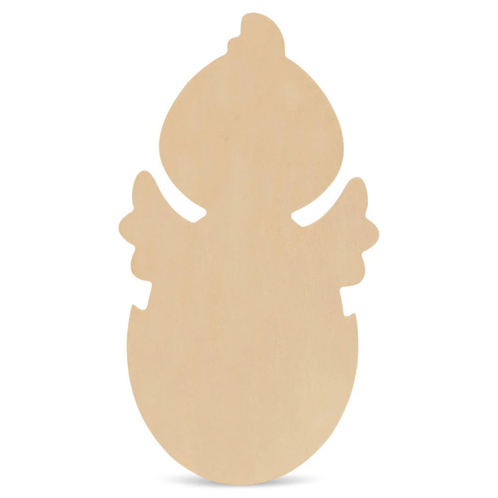 Wood Easter Chick In Egg Cutout Large, 12" x 6"