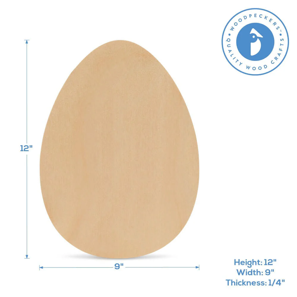 Wood Easter Egg Cutout Large, 12" x 9" - Image 5