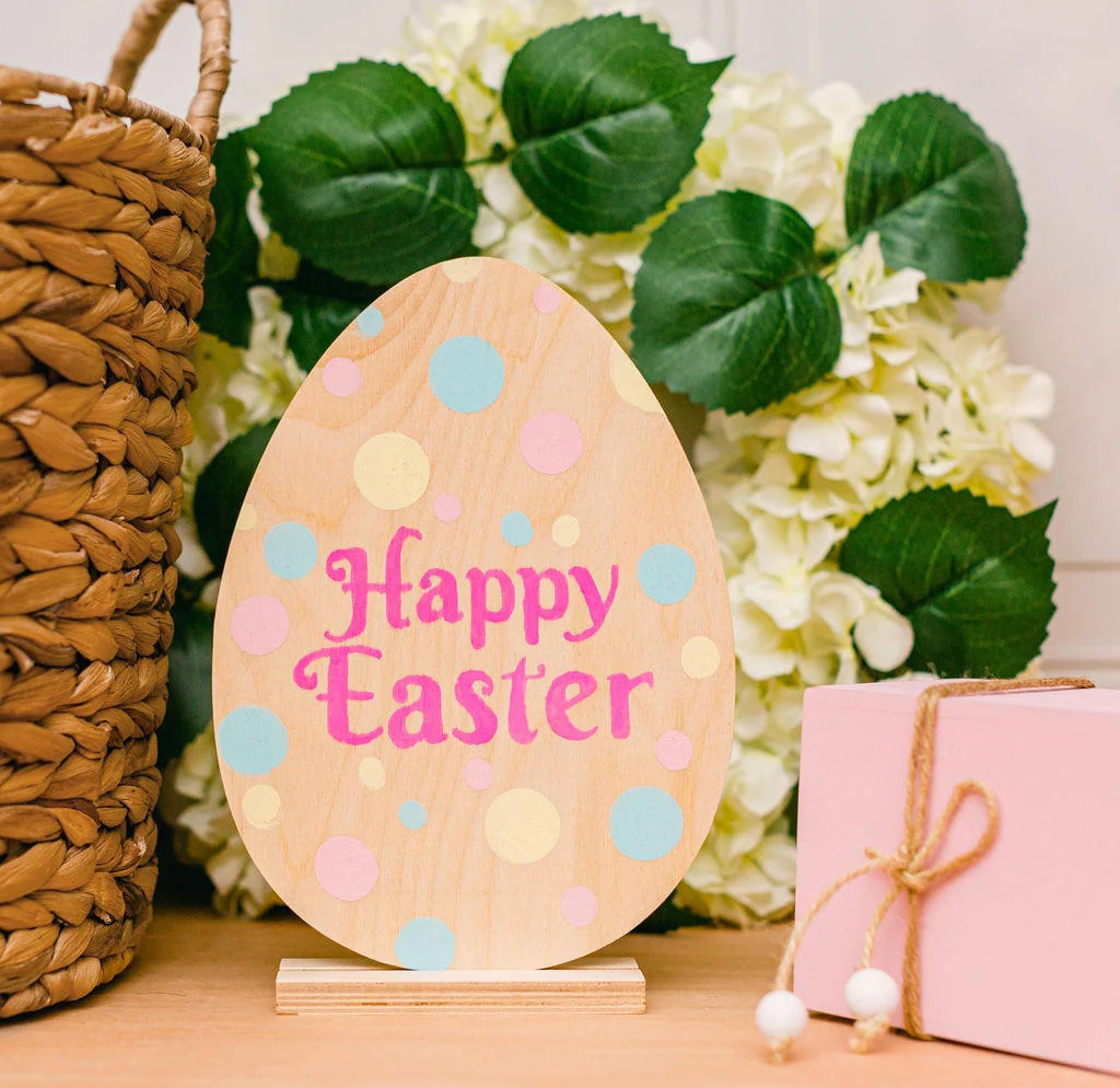 Wood Easter Egg Cutout Medium, 10" x 7.5" - Image 2