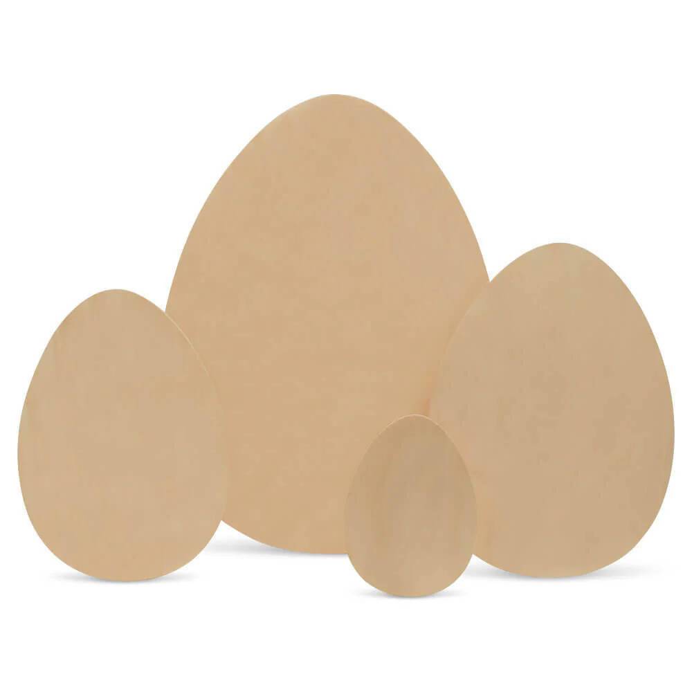 Wood Easter Egg Cutout Small, 6" x 4.5" - Image 3