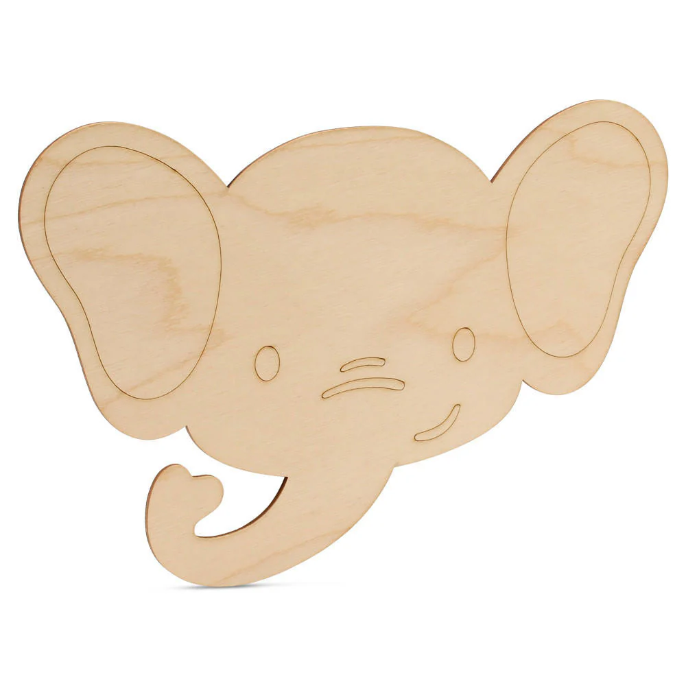 Wood Elephant Cutout - Image 2