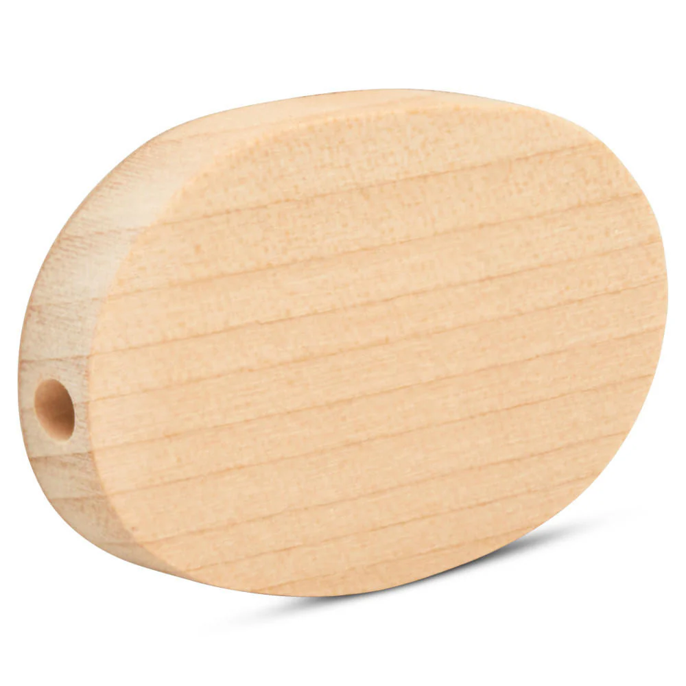 Wood Flat Bead, 1-3/4" - Image 2
