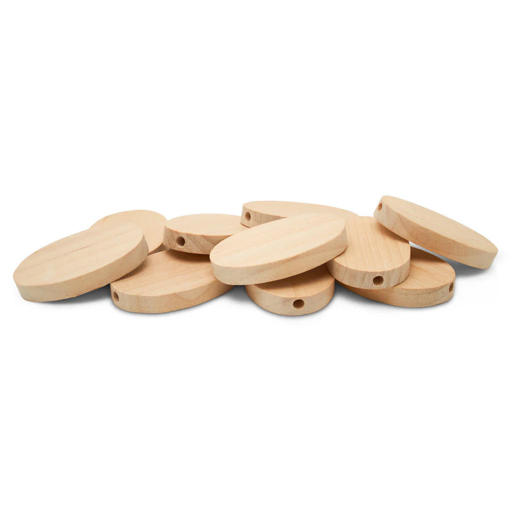 Wood Flat Bead, 1-3/4" - Image 3