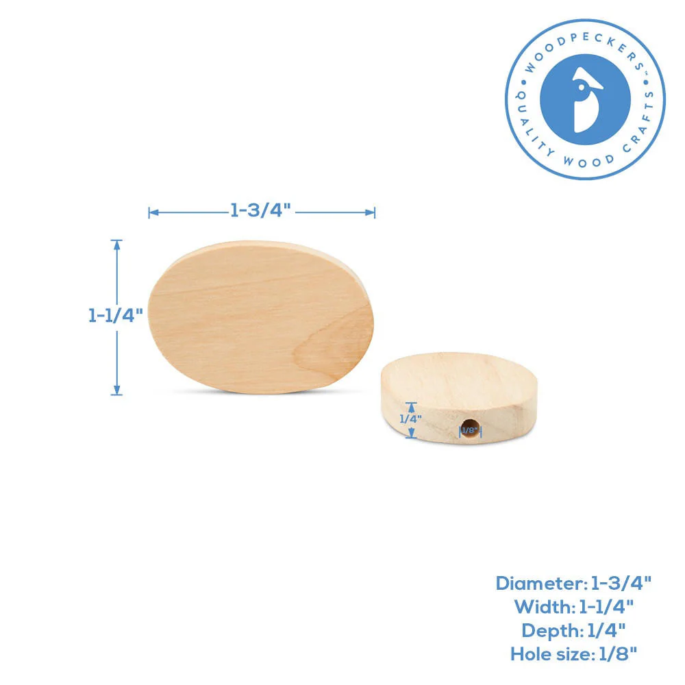 Wood Flat Bead, 1-3/4" - Image 4