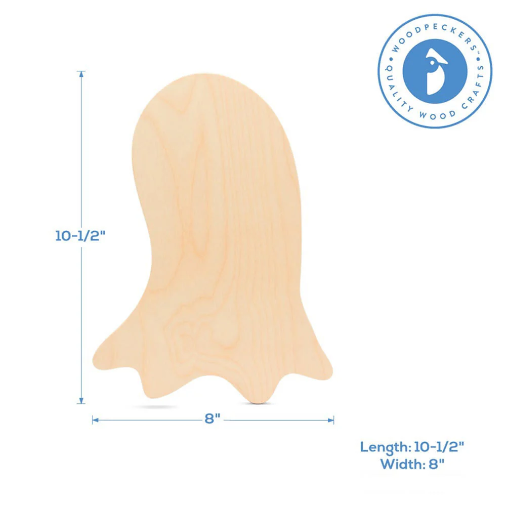 Wood Ghost Cutout, 10" - Image 4