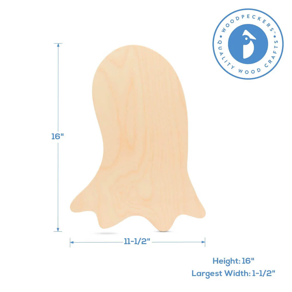 Wood Ghost Cutout, 16" - Image 3