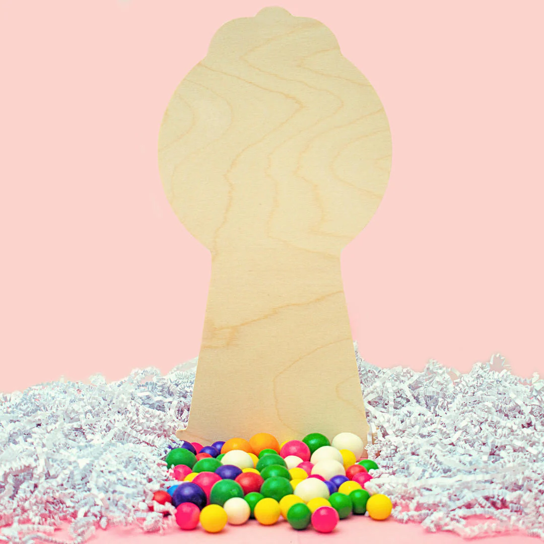 Wood Gumball Machine Cutout, 12" - Image 2