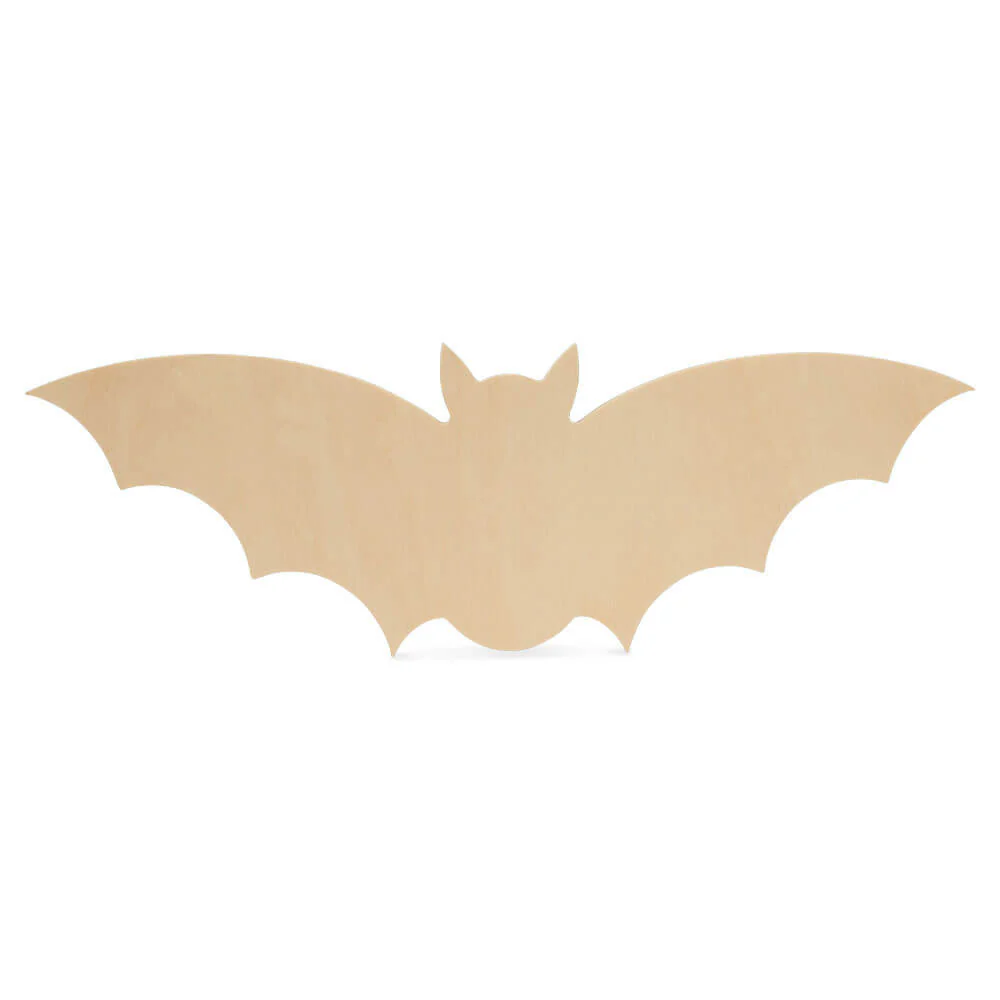 Wood Halloween Bat Cutout, Large 16" x 5.25"