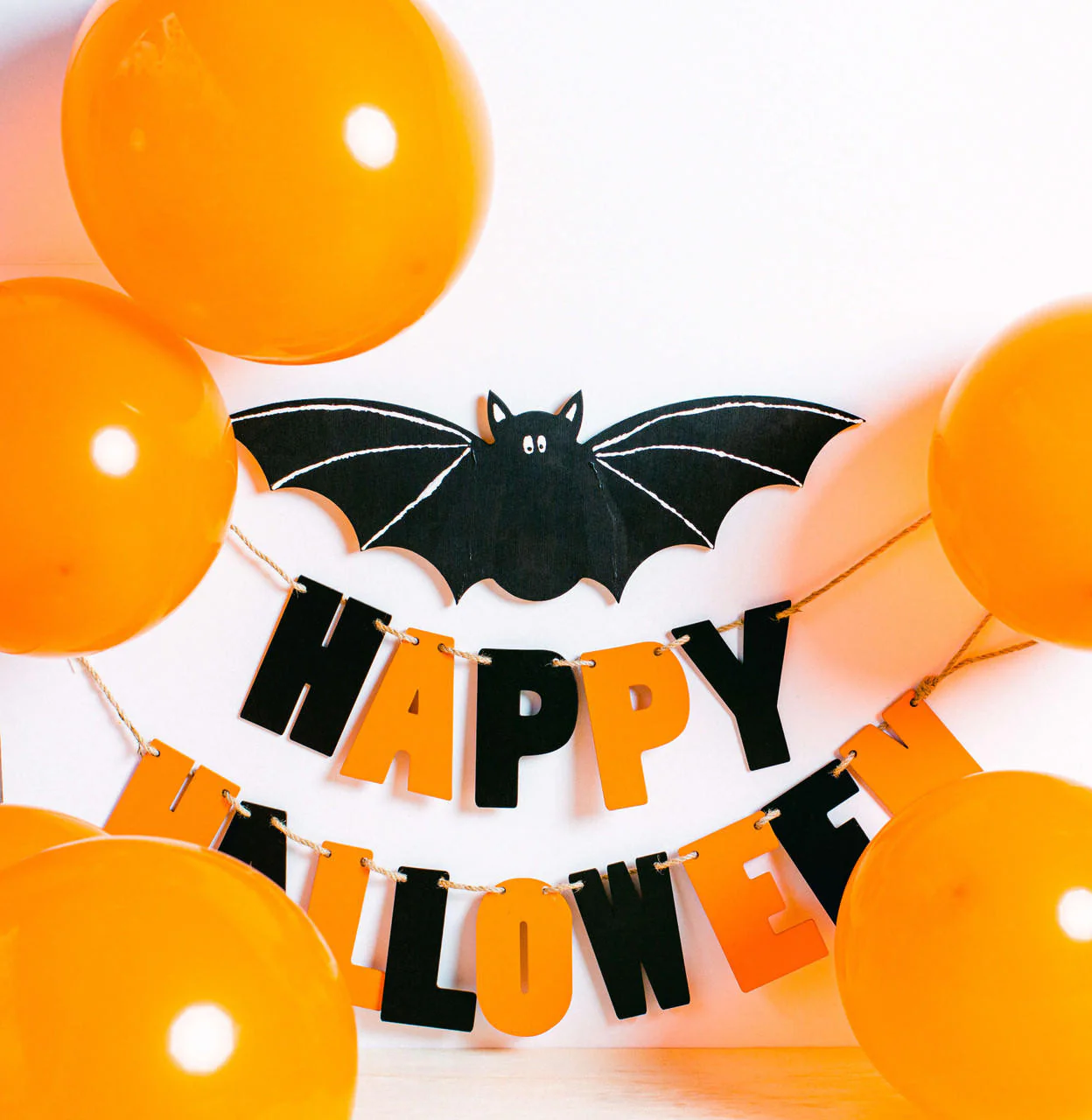 Wood Halloween Bat Cutout, Large 16" x 5.25" - Image 2