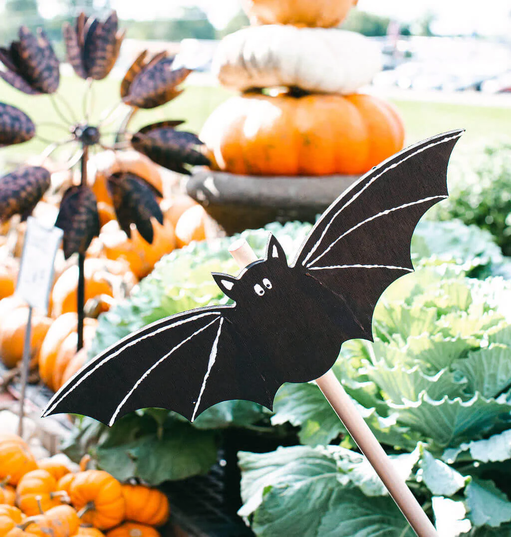 Wood Halloween Bat Cutout, Large 16" x 5.25" - Image 5