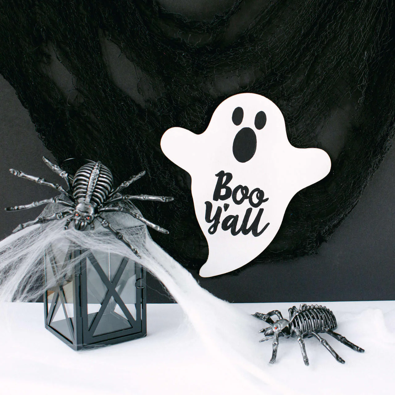 Wood Halloween Ghost Cutout, Small 8" x 7" - Image 2