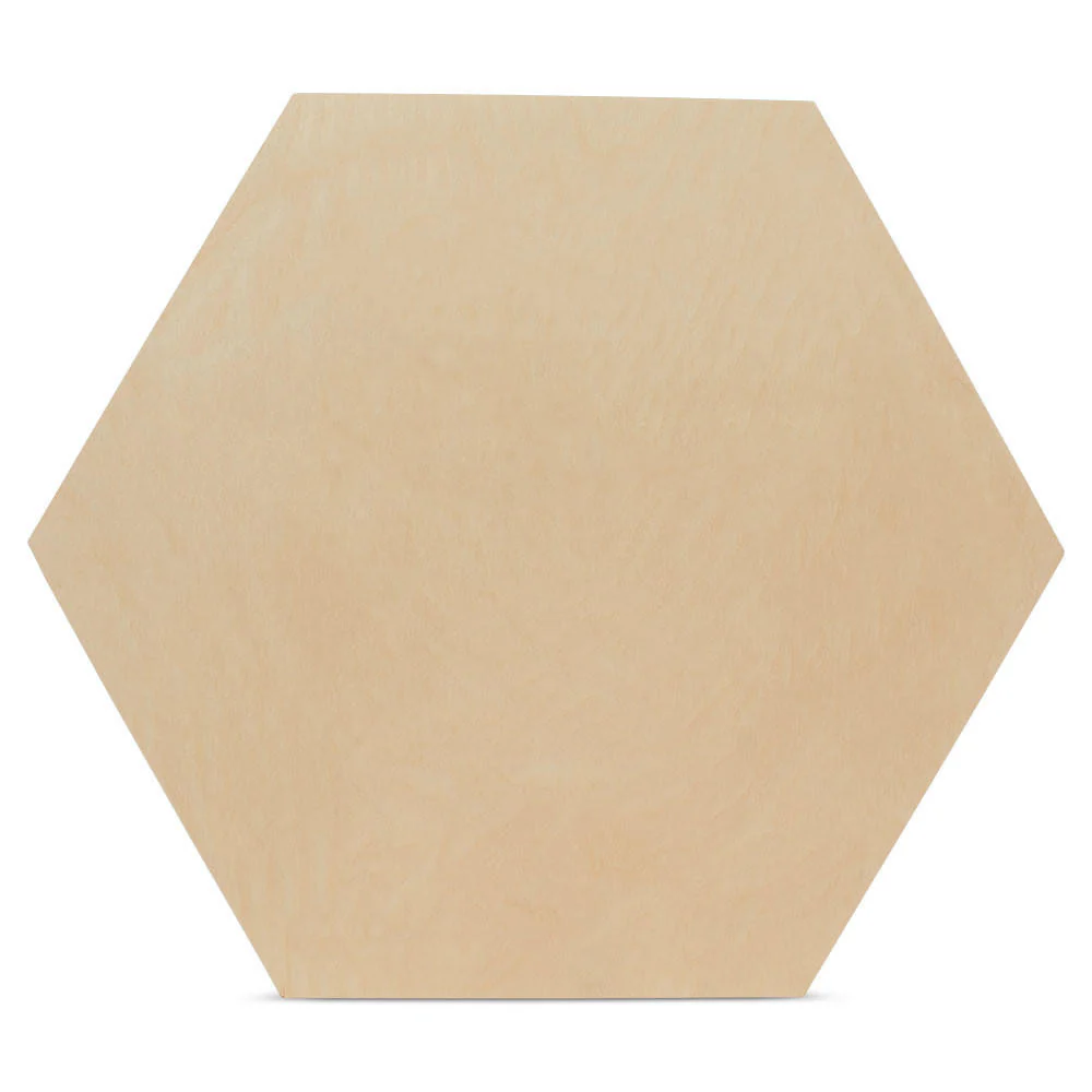 Wood Hexagon Cutout