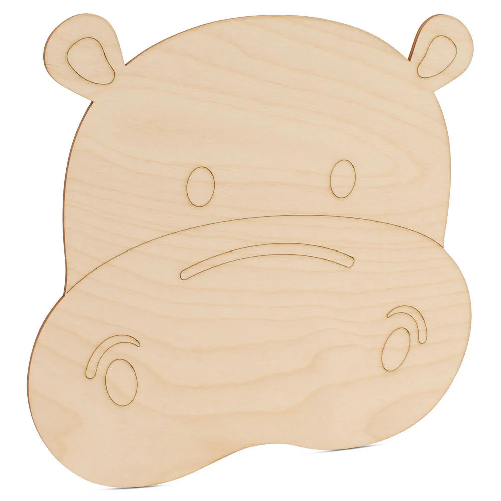 Wood Hippo Cutout - Image 2