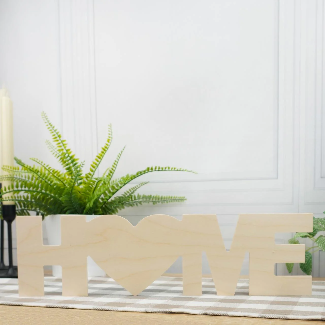 Wood "Home" Cutout, 18" x 5" - Image 2