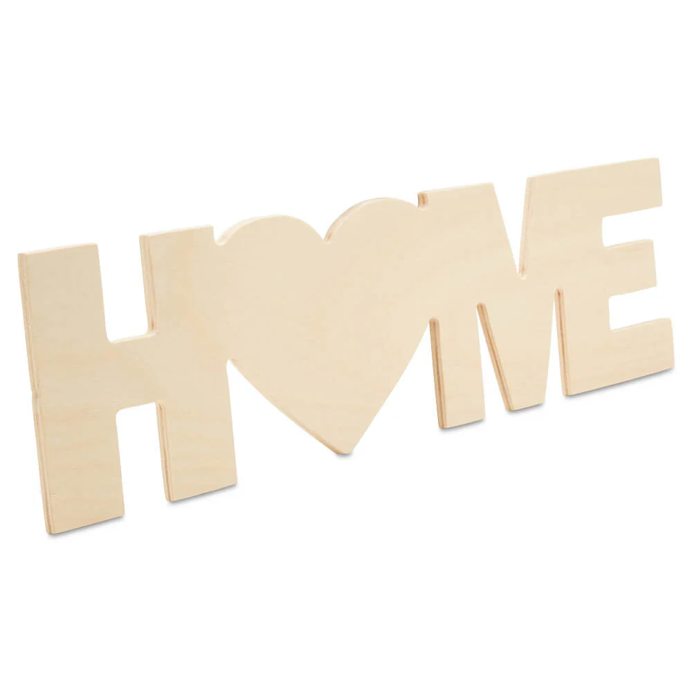 Wood "Home" Cutout, 18" x 5" - Image 3