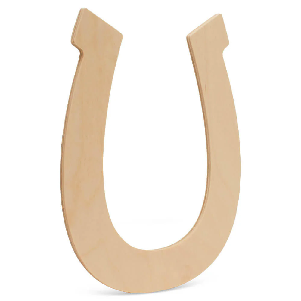 Wood Horseshoe Large, 12" x 9.5" - Image 3