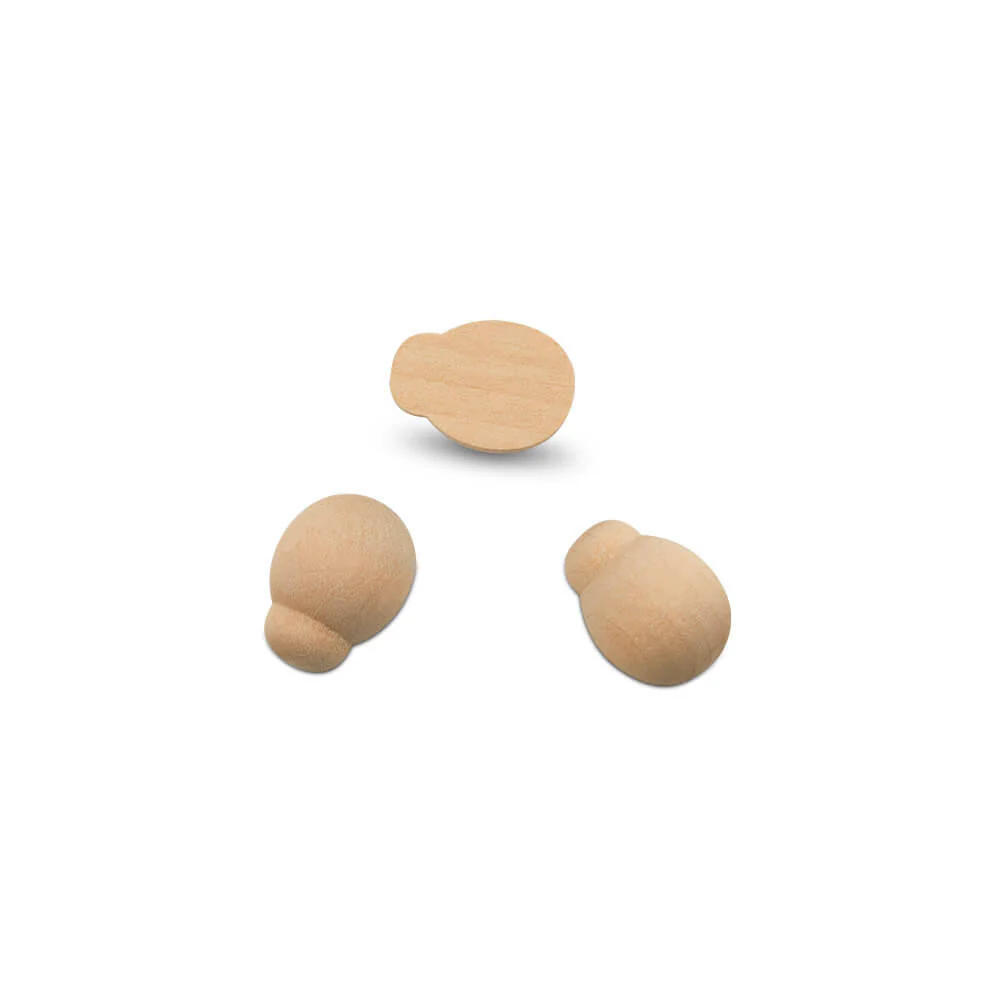 Wood Ladybug Half, Flat Bottom, 3/4" - Image 3