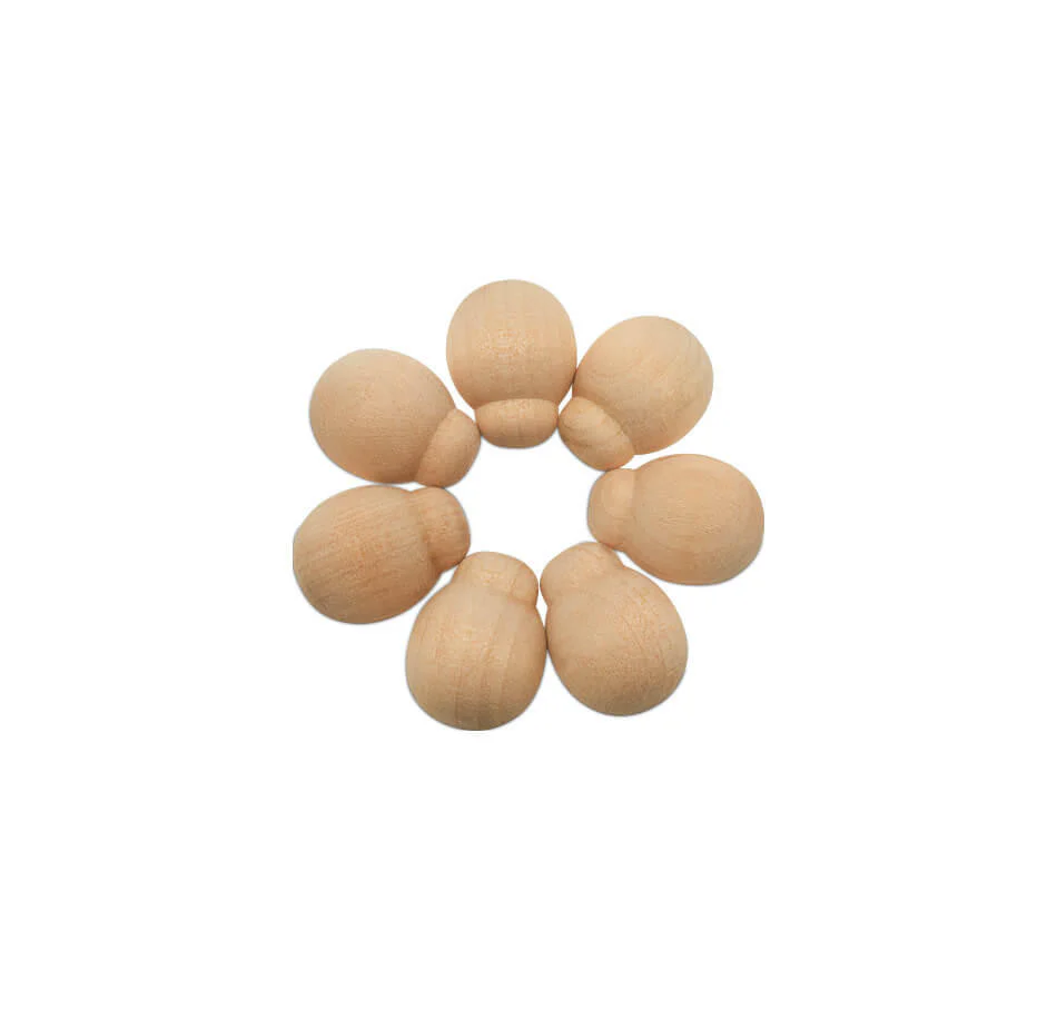 Wood Ladybug Half, Flat Bottom, 3/4" - Image 4