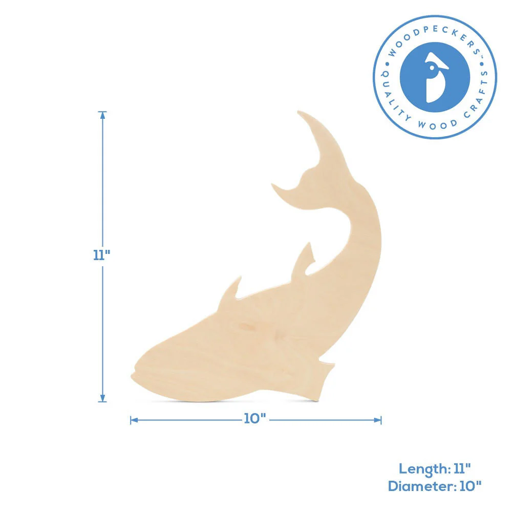 Wood Leaping Fish Cutout, 11" - Image 4